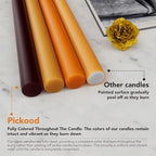 10-Inch Tall Dripless Taper Candles Set of 4 - Fall Tapered Candles, Perfect for Halloween,Fall - Smokeless, Unscented, Long Burning - Hand Poured, Colored Tall Candlesticks - Thanksgiving