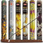 Hem Incense Sticks Variety Pack #29 and Incense Stick Holder Bundle with 6 Money and Good Luck Fragrances