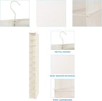 MAX Houser 10-Shelf Hanging Shoe Shelf Organizer, Hanging Shoe Storage for Closet,Pack of 2(Beige)