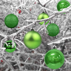 Emerald Green 2.5" Christmas Balls Christmas Tree Decoration Ornaments Shatterproof Hanging Balls for Birthday Halloween Holiday Wedding Decorations Set of 24pcs