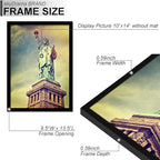 100% Solid Wood 10x14 Picture Frame Set of 3, Black Frame for 10 x 14 Inch Picture Poster Photo, Light Weight 10 by 14 HQ Matte Black Frame for Wall - 3 Pack/Black/10 x14