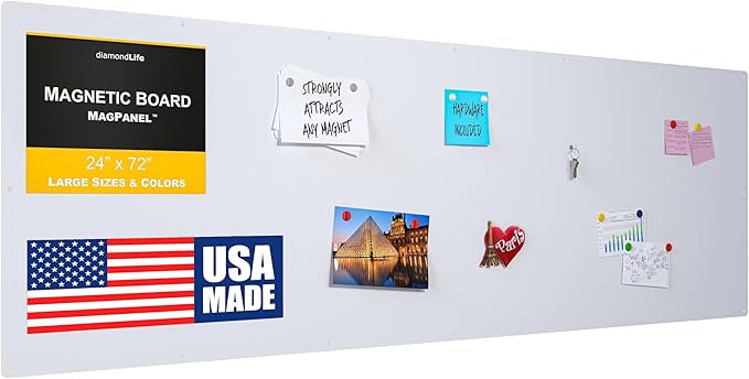 21.5”x69.5” - Magnetic Board - Memo & Vision Boards for Home, Office, and Classroom - Magnet-Board for Kids - Pre-drilled Mounting Screws Included