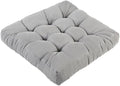 Meditation Floor Cushions, Thickened Floor Pillow for Adults, Large Square Pillows Seat Cushion for Tatami Living Room Yoga, Memory Sponge Block Added, 22x22 Inch, Grey