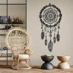 Maclou Metal Dream Catcher Wall Decor, Metal Feather Wall Art, Boho Dream Catcher Wall Decor for Living Room, Bedroom, Girls Room (Gold,30x14 inch / 76x36 cm)