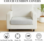 Sofa Covers Couch Covers for Sofa Pet Friendly Couch Cushion Covers Universal Sofa Covers Washable Stretch Slipcovers for Sectional Sofa (Texture Light Gray,Large Single Seat Cover)