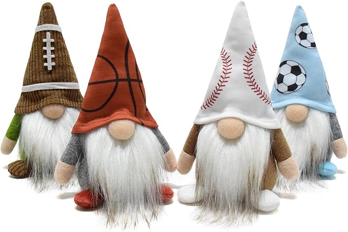 Little Football Rugby Gnomes Plush Ornaments Cute Swedish Tomte Nisse Dwarf Gnome Doll Sports Game Fans Gifts Tiered Tray Home Decoration
