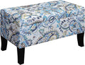 Convenience Concepts Designs4Comfort Winslow Storage Ottoman Bench 32" - Transitional Upholstered Footstool & Seat, for Living Room, Entryway, Hallway, & Bedroom, Paisley Fabric