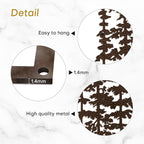Metal Wall Art Decor Forest Pine Trees Minimalist Iron Tree Design Modern Nature-Inspired Wall Sculpture Hangings Home Decoration for Living Room, Bedroom, Bathroom, Kitchen, Outdoor - 18" Bronze