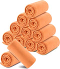 Newwiee 12 Pcs Fleece Throw Blankets Bulk 50'' x 60'' Oeko-tex Standard 100 Certified Spring Outdoor Wedding Guest Blankets Lightweight for Sleepover Donation Lap Pet Sofa Home (Orange)
