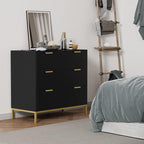 Anmytek Black Dresser for Bedroom, 3 Drawer Dresser with Spacious Storage Modern Wood Chest of Drawers for Bedroom Living Room Chest of Drawers for Hallway H0073