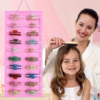 SMUK Hair Clip Organizer for Women & Girls - Hanging Mount Hair Claw Clip Holder & Stand Storage for Wall, Door, Closet