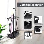 Umbrella Stand Rack with 18 slots Umbrella Holder for Entryway Umbrella Holder with Removable Drip Tray,Black Large
