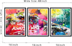 Novatique Graffiti Wall Art for Living Room Banksy Wall Art Decor Hand of God Art Print Graffiti Pictures for Bedroom Office Ready to Hang,16" x 24" x 3Pcs