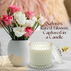 VIONAMI Luxury Scented Candle Gift – Queen of The Night Rare Flower Fragrance in Elegant Glass Jar, Decorative Soy Candles Gifts for Women, Long-Lasting 80 Hr, 14.8 oz, Luxury Candles for Women