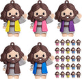 25 Pcs Little Jesus Figures - Mini Jesus Figures Toy to Hide and Seek Tiny Christ Savior Doll Religious Party Favors for Easter Church Sunday School Baptism Gift(Lively Colors)