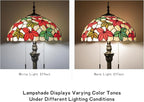Tiffany Floor Lamp, 16" Stained Glass Maple Leaf Shade with Antique Bronze Base, 2-Light E26 Pull Chain Standing Reading Light for Living Room Bedroom16x16x64 Inches (White Maple Leaf)