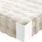22 inches Floor Pillow for Adults - Large Meditation Cushion with Thick Foam & Soft Tufted Cover - Premium Outdoor Square Floor Cushion Seat - Yoga Pillows for Sitting On Floor - Almond White
