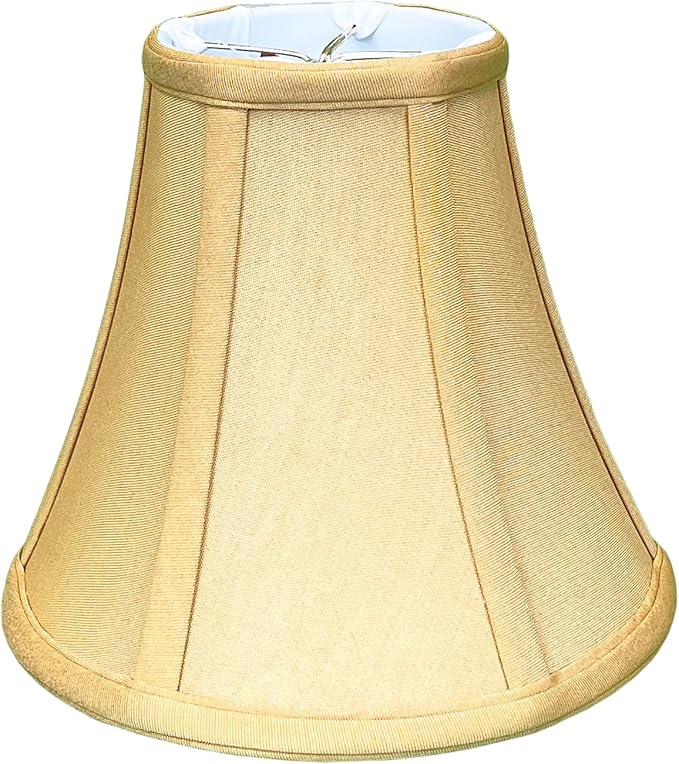 Royal Designs, Inc. BSO-704RC-7AGL True Bell Basic Lamp Shade with Round Clip, 3.75 x 7 x 6.75, Antique Gold