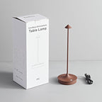 Cordless Table Lamps Rechargeable, LED Desk Lamp 4000mAh Battery Operated Outdoor Waterproof Portable Touch Dimmable Table Light for Patio/Restaurant/Bar/Indoor (Brown-2PC)
