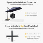 PURPLE LEAF Patio Umbrella Base SBL4090 Water &Sand Filled Weighted Base Outdoor Umbrella Base for Offset Cantilever Umbrella 200 Lbs