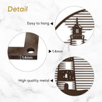 SIGNLEADER Metal Wall Art Decor Lighthouse Minimalist Modern Abstract Wall Sculpture Hangings Home Decoration for Living Room, Bedroom, Bathroom, Kitchen, Outdoor - 18" Bronze