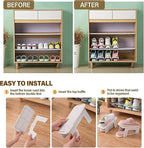 20-PACK Shoe Slots Organizer, New Upgrade Double Layer Shoe Stacker, White Stack Shoe Rack Holder Storage Space Saver For Closet Organization And Storage Shoes