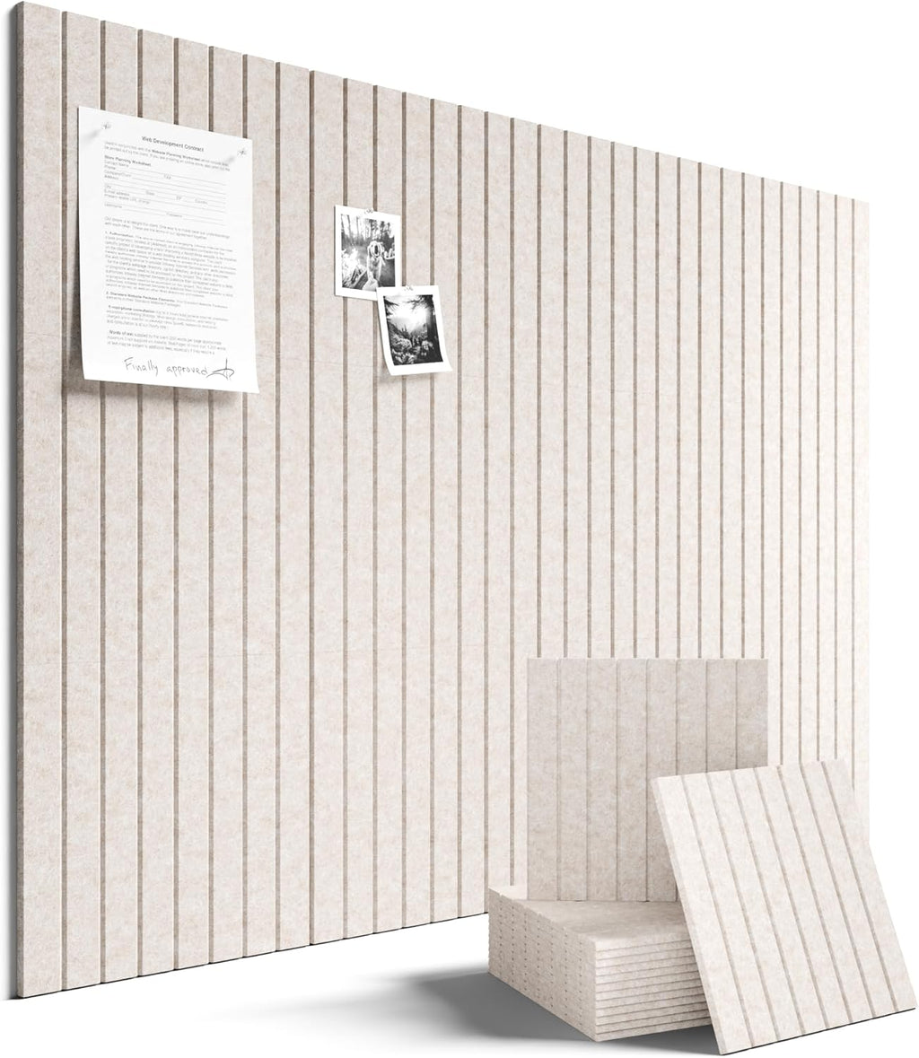 Large Felt Bulletin Board 48" x 36" – Wall Mounted Memo Board for Office & Home