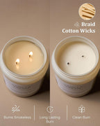M&SENSE Vanilla Soy Candles, Large 19.4oz Non Toxic 110 Hours Burning Time 100% Natural Organic Soy Wax Candle, Relaxing Aromatherapy Scented Housewarming Gift for Women and Men
