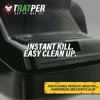 TRATPER Rat and Chipmunk Traps. Prevents Accidental Triggering with Dual Tunneled Design. Covered Snap Traps for Humane Kill, Reusable, Pest Control for Rats, Indoor & Outdoor Use. 4 Pack