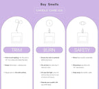 Boy Smells Violet Ends Candle - 8.5 oz - Aromatic Candle for Home with Rhubarb, Violet and Smoked Papyrus - Up to 50-Hour Burn - Cotton Wick