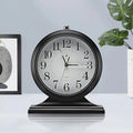 10-inch Vintage Mantel Desk Clock, Silent Desk Clock for Living Room Décor, Easy to Read Larege Retro Mantel Clocks for Fireplace and Shelf Decoration.(Black)