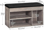 HOOBRO Shoe Storage Bench with Padded Cushion, Entryway Bench with Flip-Open Storage Box and Adjustable Shelf, Shoe Rack with Hidden Compartment, for Entryway, Living Room, Greige BG40HX01
