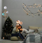 Fiqevs Contemporary 3 Head Gold Globe Floor Lamp with 3 Multicolored Sphere Shades and Bulbs Included, Standing Tree Lamp for Kids Bedroom Playroom Living Room Office