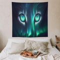 VUMIVI Cat Eye Galaxy Tapestry Mystical Northern Lights Starry Sky Abstract Aurora Art Magical Fantasy Decor Tapestry Wall Hanging for Living Room Bedroom Dorm Classroom Aesthetic Decor W60xL60in