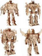 3D Wooden Robot Puzzle,4 Piece Set Wood Crafts DIY Assembly Puzzle,Wooden Robot Model Kits,3D Wood STEM Toys for Adults & Teens Christmas Birthday Gifts,Room Décor