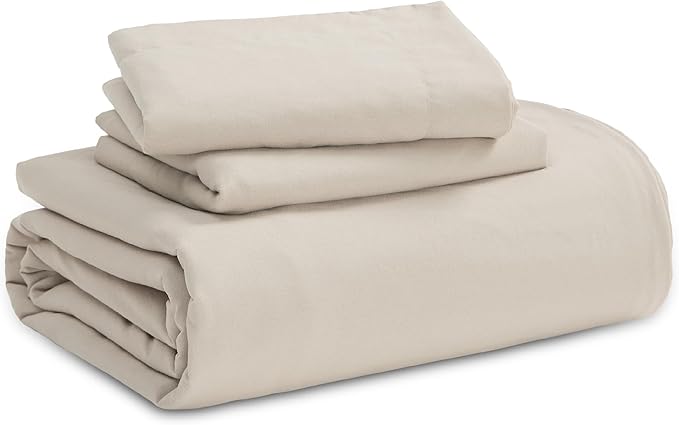Bedsure California King Size Duvet Cover with Fitted Sheet - 4 Pieces Prewashed Cotton-Like Polyester Extra Soft Bedding Set, Includes 1 Duvet Cover 104''x98'', 2 Pillow Shams, 1 Fitted Sheet, Linen