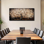 Plant Pictures Wall Art Flower Tree Painting Large Artwork Gold Hanging Decor 29"x58" Wall Decorations for Living Room Kitchen Art Posters