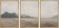 MUDECOR Framed Wall Art Print Set Serene MeadowTranquil Landscape with Foggy Fields and Distant Trees Illustrations Realism Decorative for Living Room, Bedroom, Office - 16"x24"x3 Natural