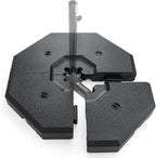 Giantex 350 lbs Offset Patio Umbrella Base, 4PCS Octagonal Umbrella Base Weight Water Sand Filled for Cantilever Umbrella, Easy-Filling Spouts, Outdoor Market Umbrella Base Stand