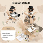 Bear Pilot Car Fresheners Vent Clip Cute Teddy New Car Scent Automotive Air Fresheners Cartoon Air Outlet Aromatherapy Ornament Thank You Gifts for Him Her Friends, Families