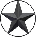 JoyEvy 6.5" Black Metal Barn Star Wall Décor - Wall Art for Farmhouse, Western, Rustic Homes - Outside or Inside of House Decorations