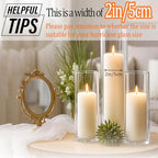 18 Pcs White Pillar Candles Bulk Set，2x3 2x6 2x8 Inch - 12 Each Size，Hurricane Candles，Dripless Unscented Smokeless，Gives You a Better Atmosphere When Organizing an Event Party.