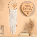 for Friends Women, Decoration Dream Catcher with Heart Pendant Birthday Friendship Gift for Best Female Friends, BFF, Soul Sister, Bestie, Boho Room Wall Decor