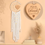 for Friends Women, Decoration Dream Catcher with Heart Pendant Birthday Friendship Gift for Best Female Friends, BFF, Soul Sister, Bestie, Boho Room Wall Decor