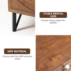COSIEST Nightstand, Rustic End Table with 3 Drawers, Vintage Wood Bedside Table with Strudy Legs, Modern Side Table Accent Nightstand for Bedroom, Living Room(Brown,2 Pieces)