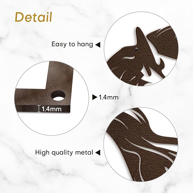 SIGNLEADER Metal Wall Art Decor Horse Minimalist Modern Abstract Wall Sculpture Hangings Home Decoration for Living Room, Bedroom, Bathroom, Kitchen, Outdoor - 36" Bronze