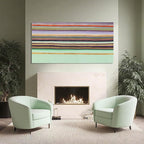 ZENPEE Green Minimalist Canvas Wall Art, Aesthetic Home Decor for Hallway, Dining Room, Bedroom, or Office | 20" x 40"