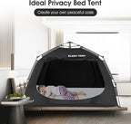 Bed Tent Bed Canopy Full Size,One-Click Bed Tents Breathable Privacy Sleep Tent with 3 Large Doors for Kids and Adult