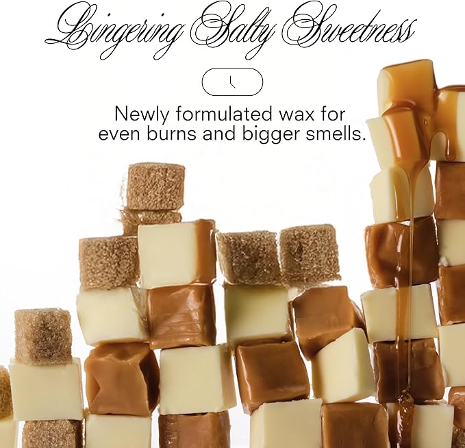 Boy Smells Salty Caramel Candle – Sweet Holiday Candle with Butterscotch, Brown Sugar & Sea Salt – Warm Gourmet Scented Soy Wax Candle – 8.5oz