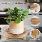 3PCS Wooden Display Risers for Display,Wood Riser Display Pedestal Stand for Home Décor (Natural,8,6,5'')